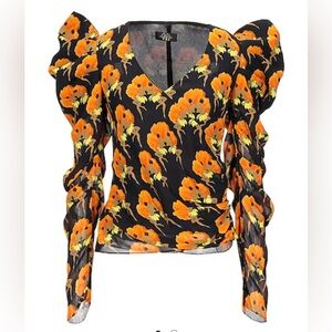 DE LA VALI
TOPS Floral Puff Sleeve Top blouse